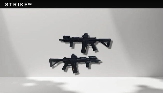 Side view of the Strike MK10EO showing intricate design details.