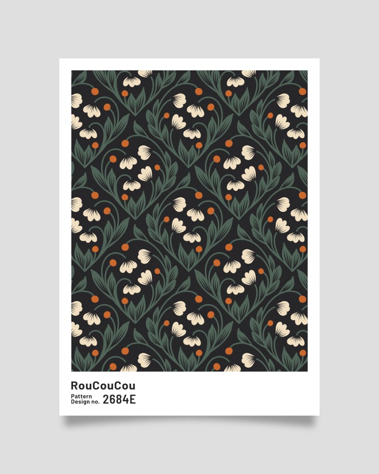 3485 - 1970s geometric daisy blossoms