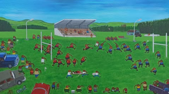 Canterbury versus Otago by artist Darren Burch