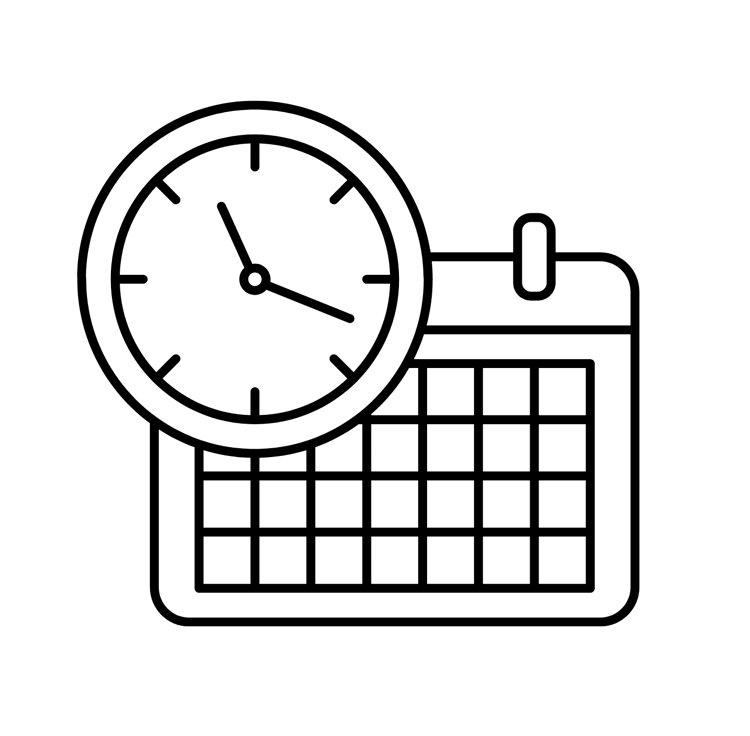 icon calendar and clock