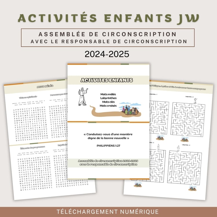Activités enfants JW assemblée circonscription 2025
