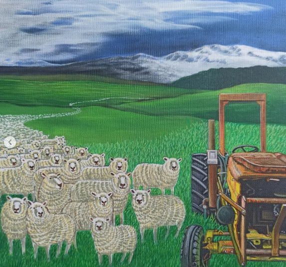60 million sheep, Painting by Darren Burch