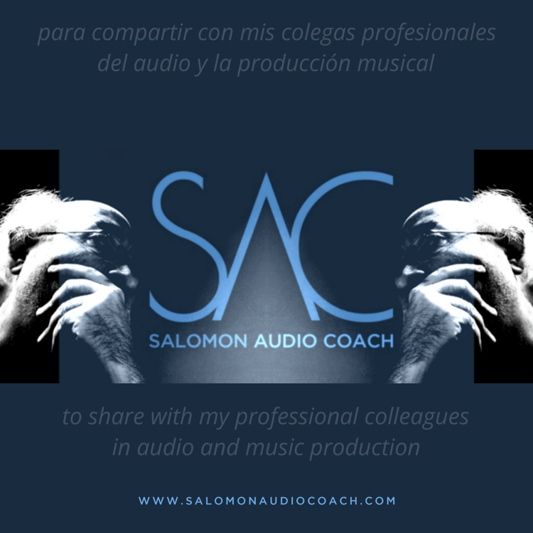 Logo de SALOMON AUDIO COACH con la imagen de la cara del ingeniero de mastering & restoration, Nestor Salomon