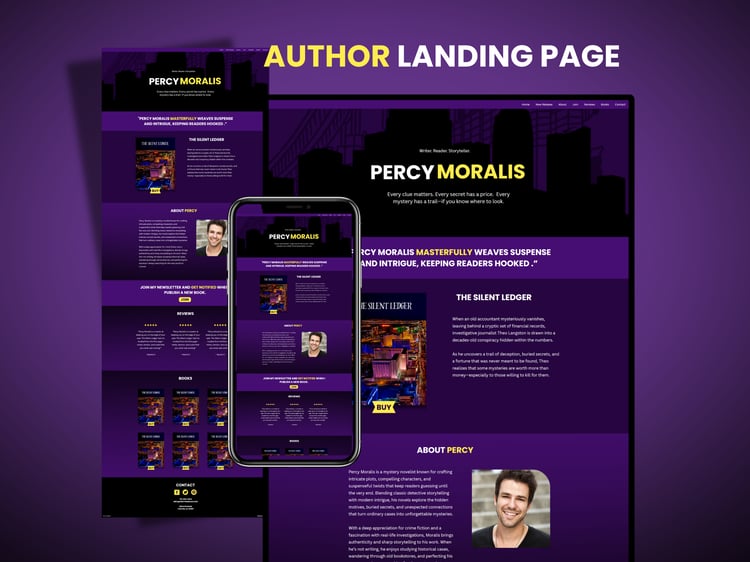 Canva Website Template for Authors