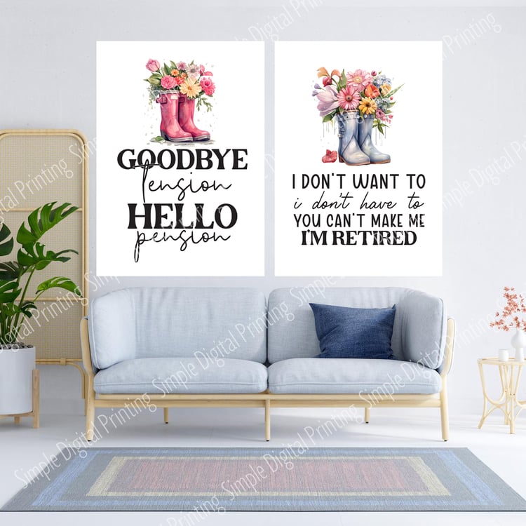 Grandparents, retired, retirement, old, grandmother, grandfather, grandma, grandpa, typography, quote, digital download, digital poster, room decor