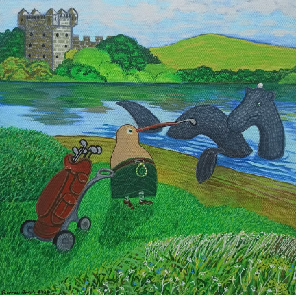 Nessie Not impressed. Artist Darren Burch