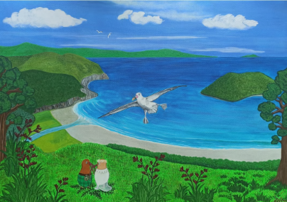 Forever Yours. Kiwi Albatross Wedding Ring Courier. Artist Darren Burch