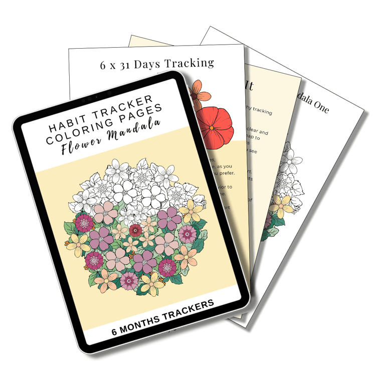 Pages from the mandala habit tracker