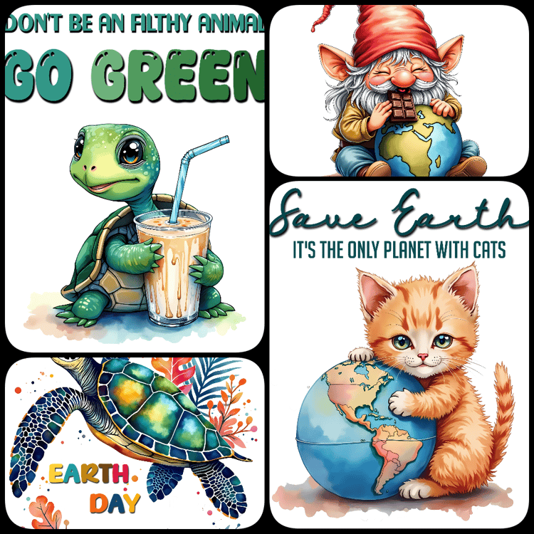 Celebrate Earth Day and show your love for the planet with this gorgeous collection of 385 digital images 🌱. This Earth Day-themed art bundle includes 100 unique designs, 200 JPGs, and 185 transparent PNGs, offering a wide variety of vibrant artwork! From