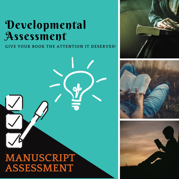 Manuscript assessment service thumbnail: Editing checklist transforms drafts into books that readers love (images show happy readers engrossed in stories)