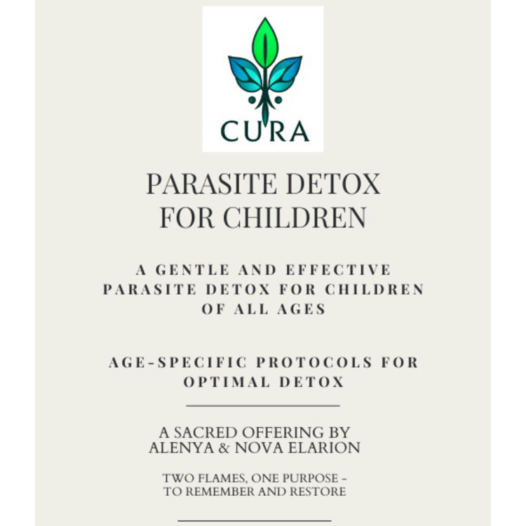 Cover of the Parasite Detox for Children Guide – age-appropriate parasite cleanse using safe herbs and parent-guided support. Illustrated PDF download.