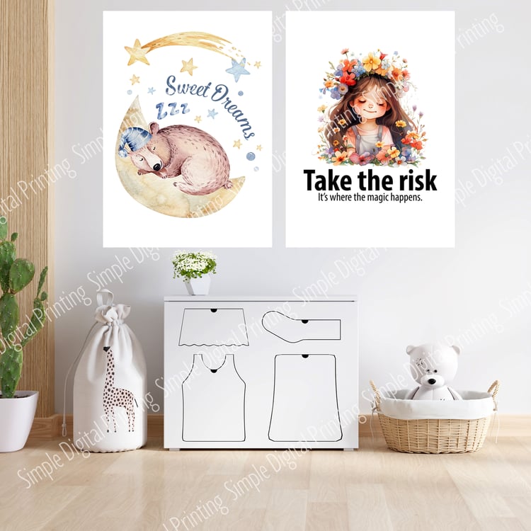 nursery room, kid room, kids room, newborn, sweet dream, typography, quote, digital download, digital poster, room decor