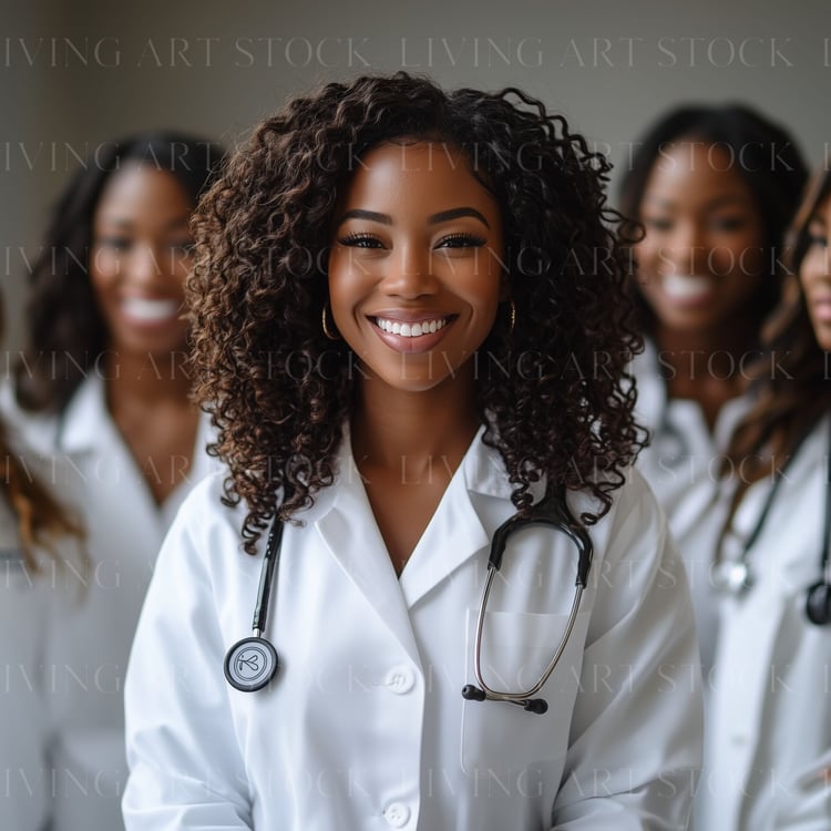 African American doctors stock photo