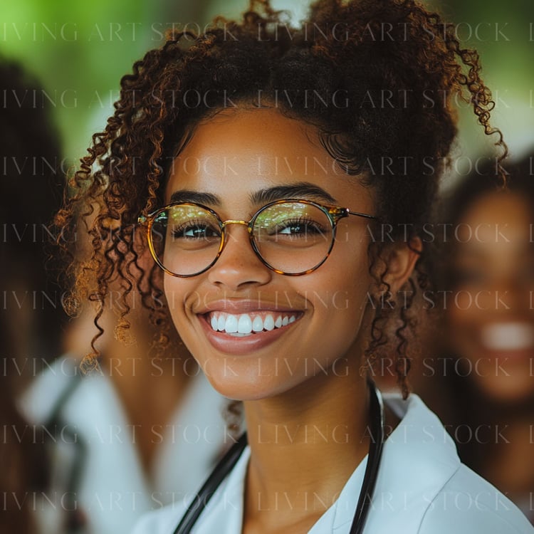 African American doctor stock photo