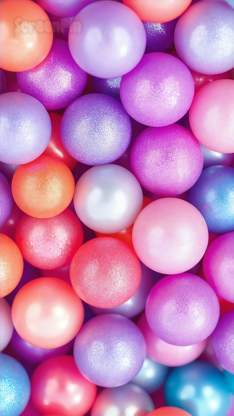 Abstract wallpaper with glowing multicolored bubbles