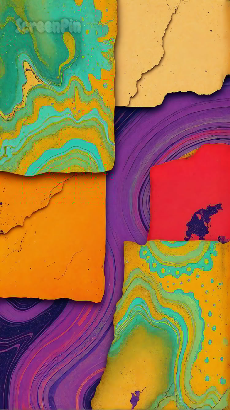 Abstract background with overlapping, layered textured shapes creating depth and visual interest.