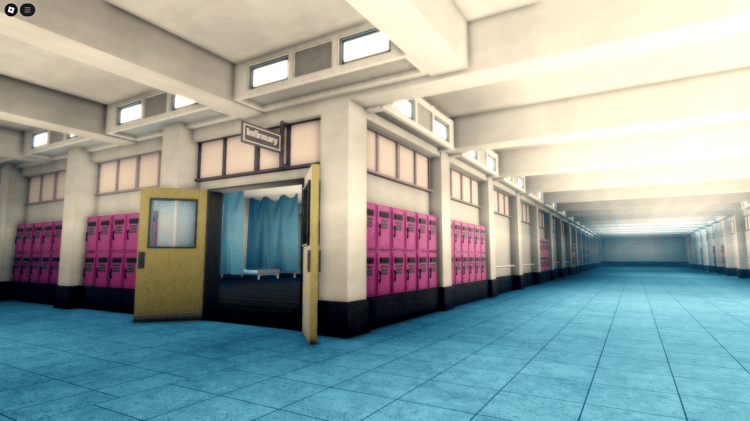Wide shot of the full school campus map