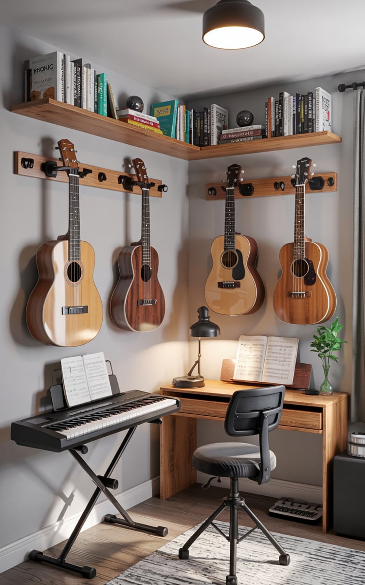Wall-Mounted Instrument Storage: Maximize Vertical Space