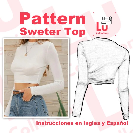 Patron Blusa manga larga