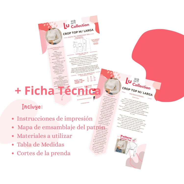 ficha tecnica patron blusa dama