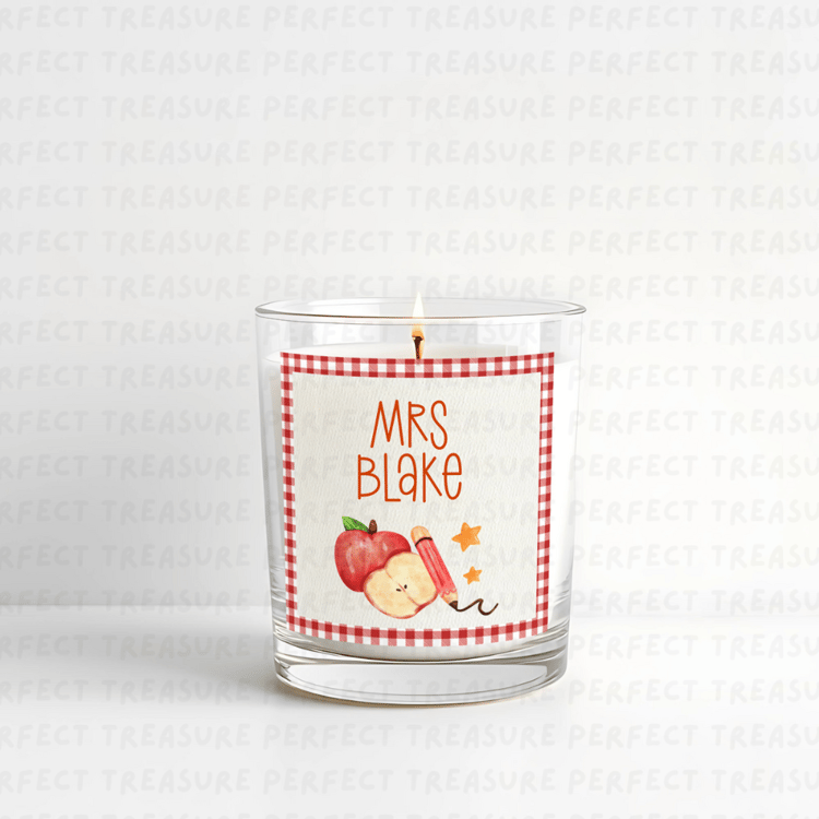 Show your appreciation with a beautiful personalised candle, made especially for the teachers who make a big difference every day. Each candle is customised with the teacher’s name and features a charming design – making it a heartfelt keepsake theyll tr