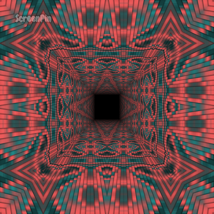Abstract digital art of a square tunnel with geometric depth and modern design