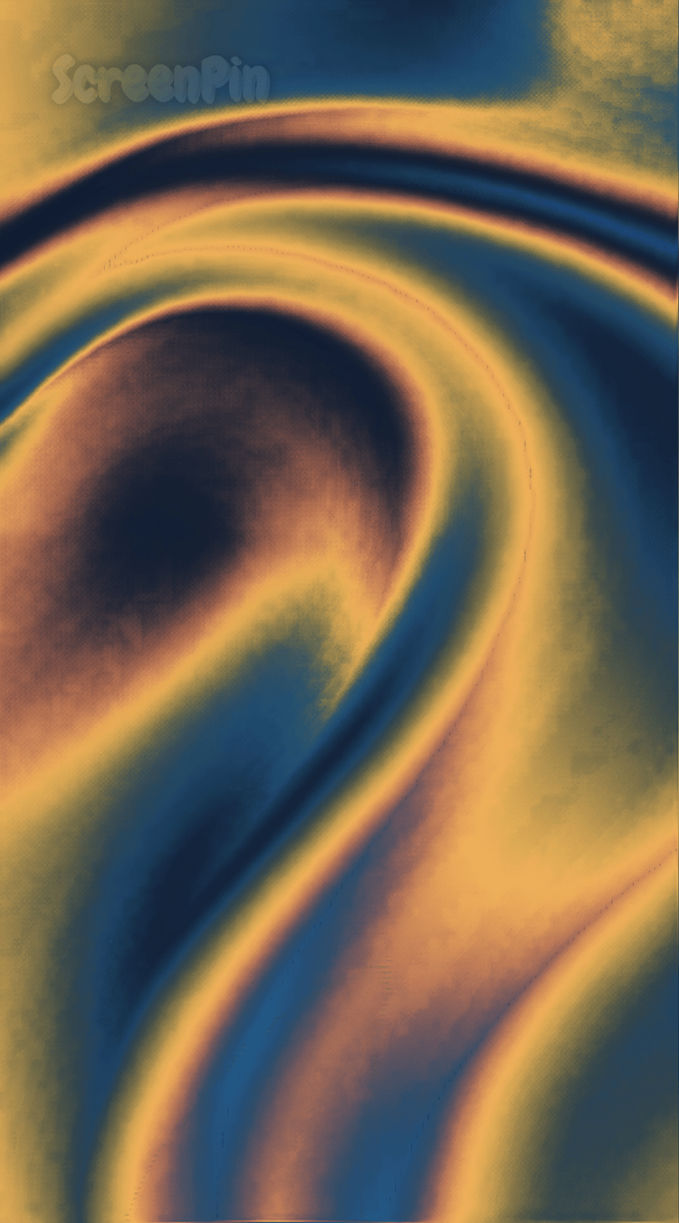 Mysterious abstract wave with ultramarine and gold flowing forms, elegant digital artwork