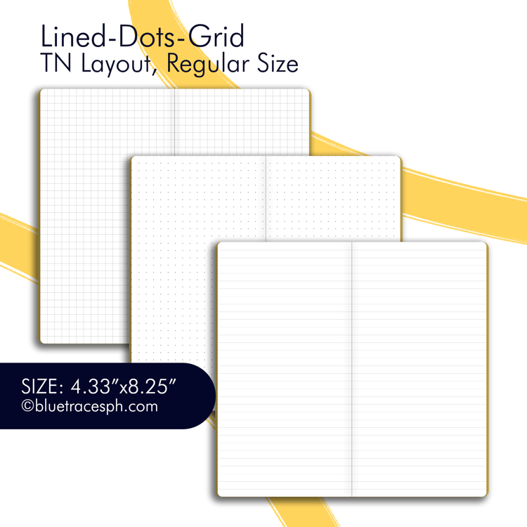 dots, lines, grid journal layout