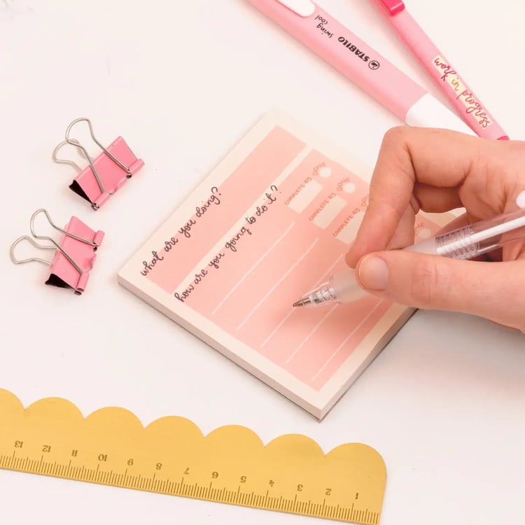 “Break It Down memo pad – A5 tear-off notepad with fun, illustrated layout for notes, to-do lists and planning.”