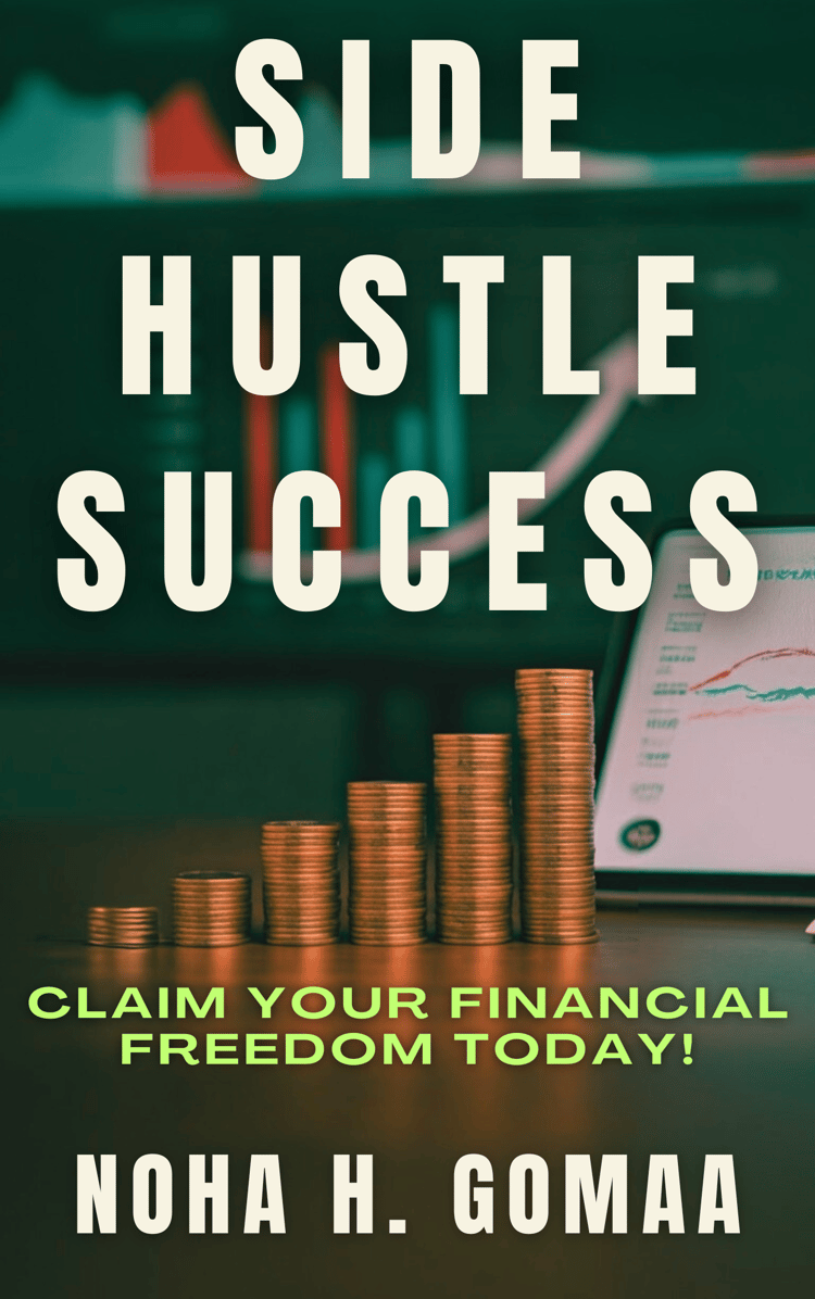 “Side Hustle Success eBook cover – earn extra income, financial freedom, beginner’s guide to starting a side hustle in 2025”