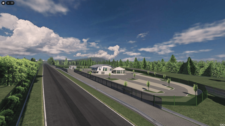 Roblox Nürburgring-style race track with detailed textures