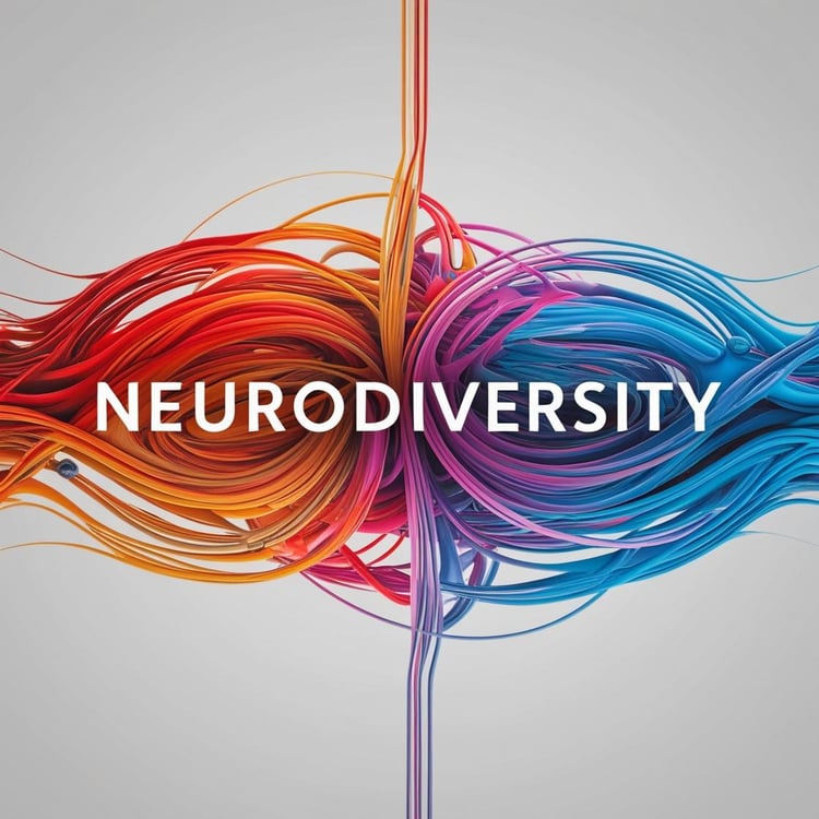 bright picture with neurodiversity written