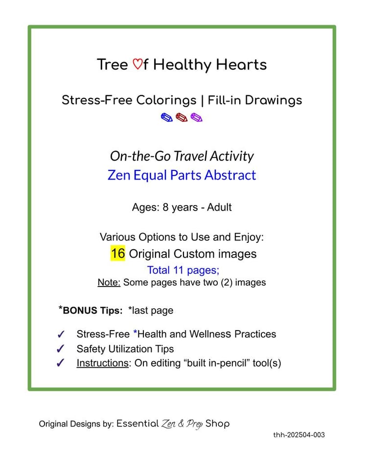 Relax & Stress-Free COLORING + ARTWORK -Custom