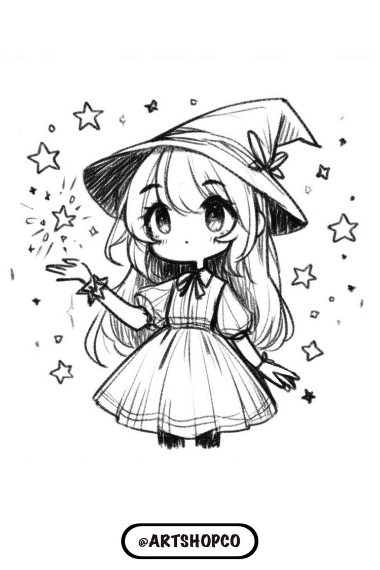 How to draw a Cute drawing sketch art, cute characters and portraits