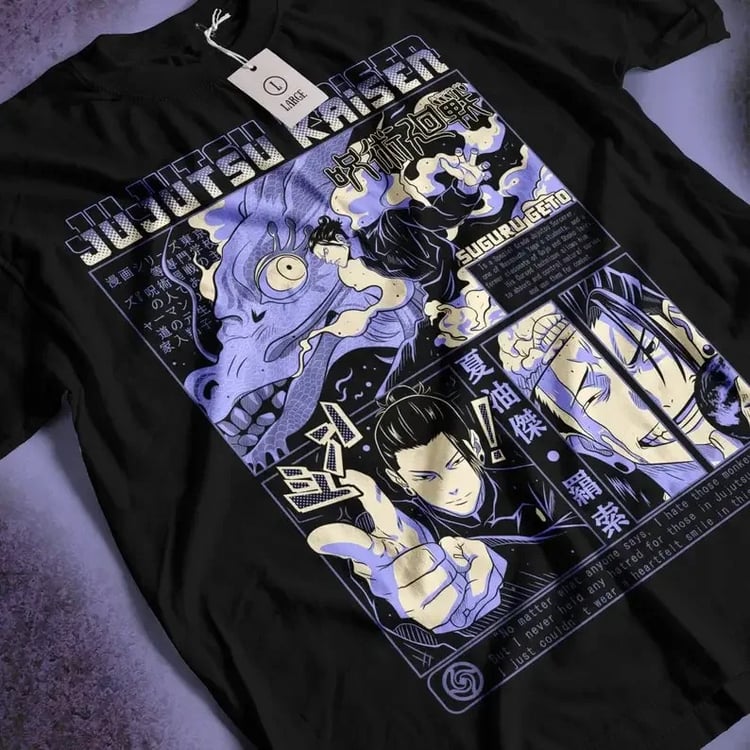 Suguru Geto T-shirt, Jujutsu Kaisen anime shirt, anime merch, Geto Suguru apparel, manga t-shirt, unisex anime t-shirt, anime streetwear, otaku clothing