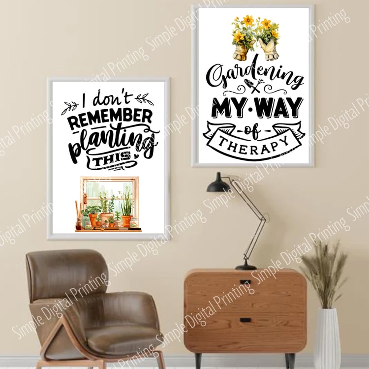 Gardening, garden, green, gardener, plant, planting, bloom, blooming, typography, quote, digital download, digital poster, room decor