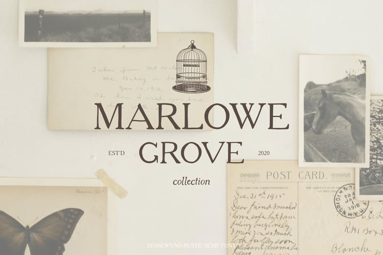 Stonewynd font is a multilingual vintage-inspired serif font with imperfect edges to add a rustic touch available in regular and italic options.