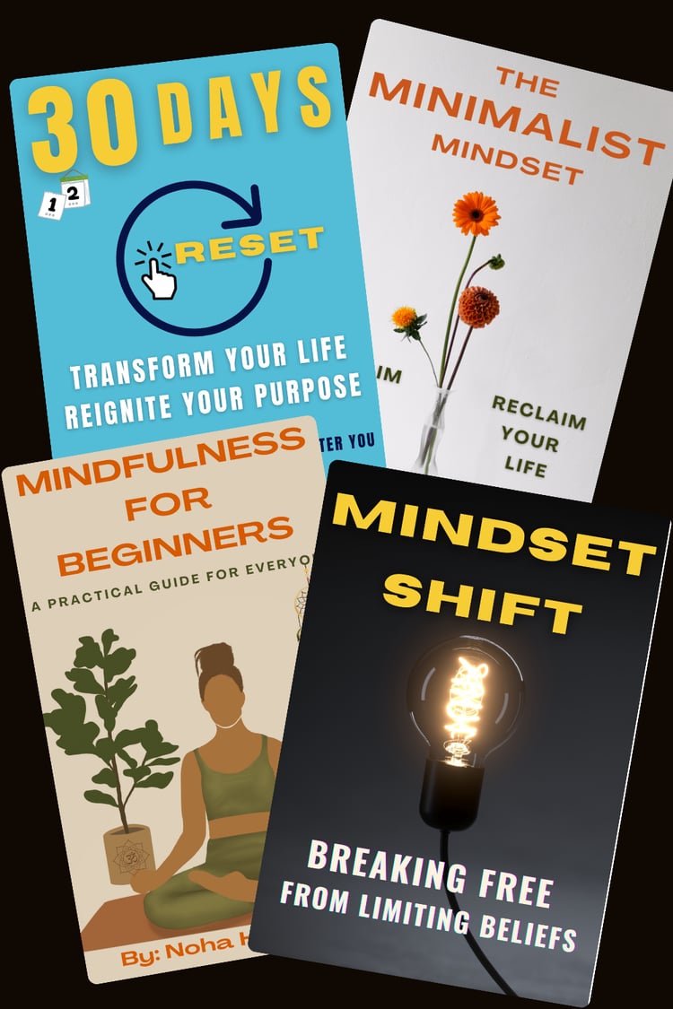 Digital self-help e-book set – Clarity Over Chaos Kit – 4 titles for mindset reset, mindfulness, and minimalist thinking – instant PDF download