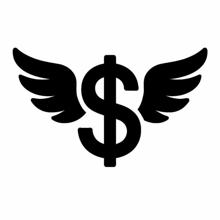 Eros Reclusion Winged dollar sign icon — symbolizing financial freedom, passive income, and wealth potential.