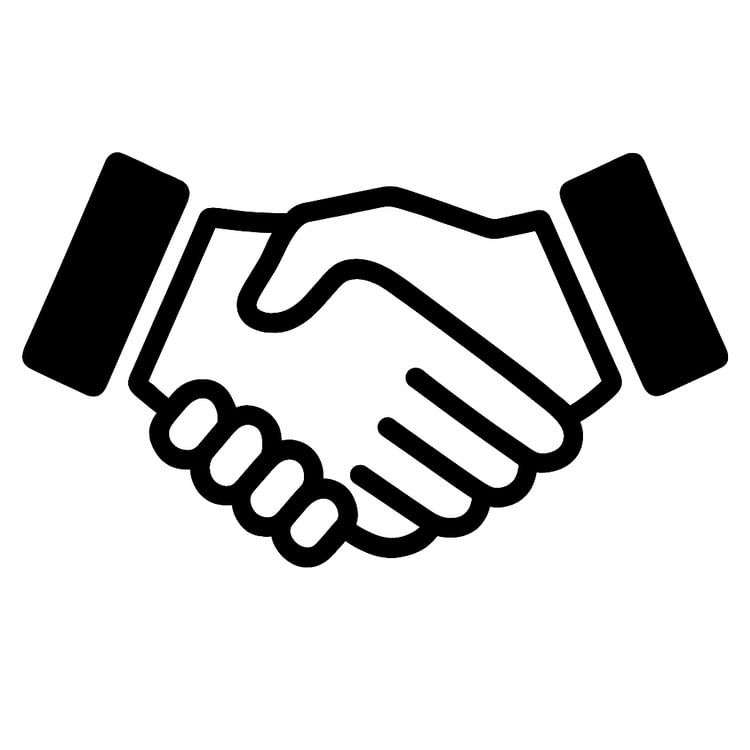 Eros Reclusion Handshake icon — representing trust, partnership, and professional mentorship