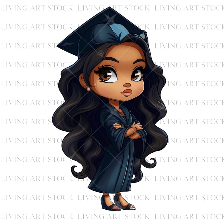 chibi art graduation transparent png design