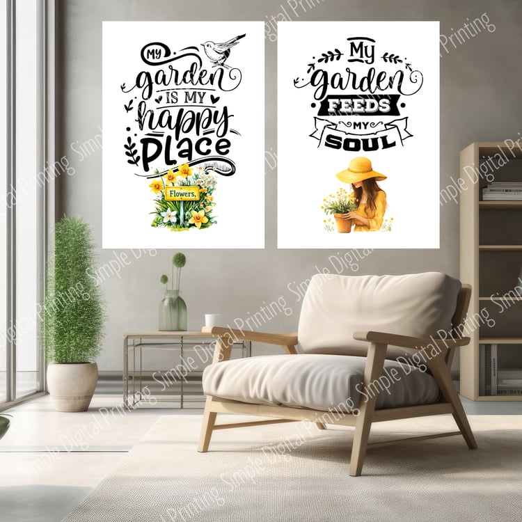 Gardening, garden, green, gardener, plant, planting, bloom, blooming, typography, quote, digital download, digital poster, room decor