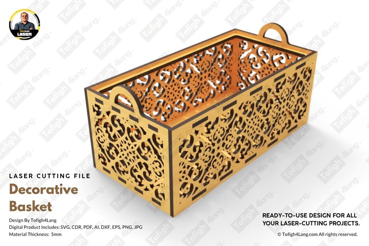 Modern Geometric Decorative Basket