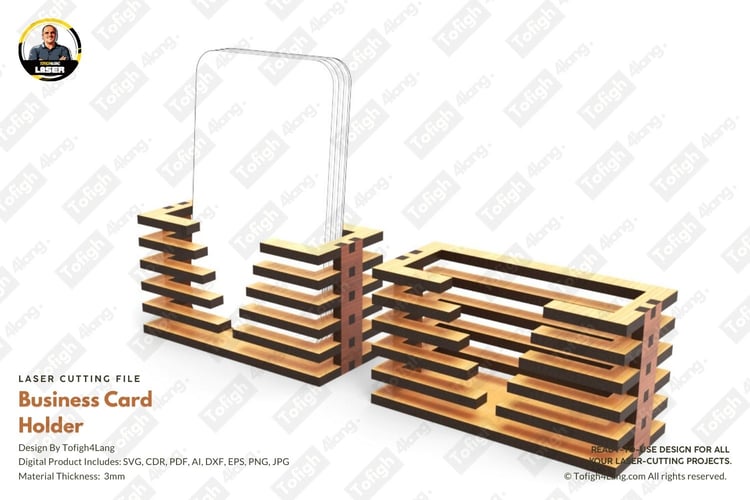 Geometric Business Card Holder