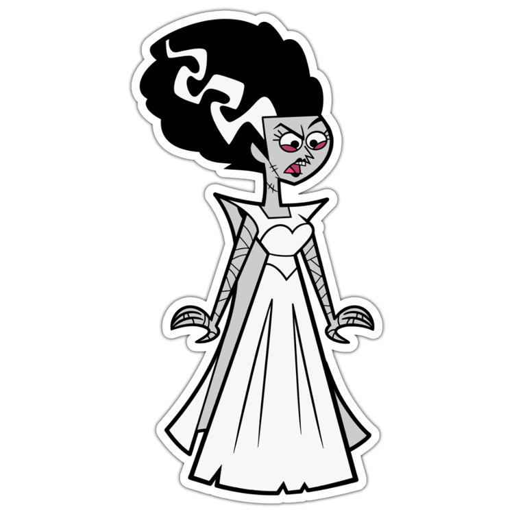 Bride of Frankenstein Sticker (4 inch height)