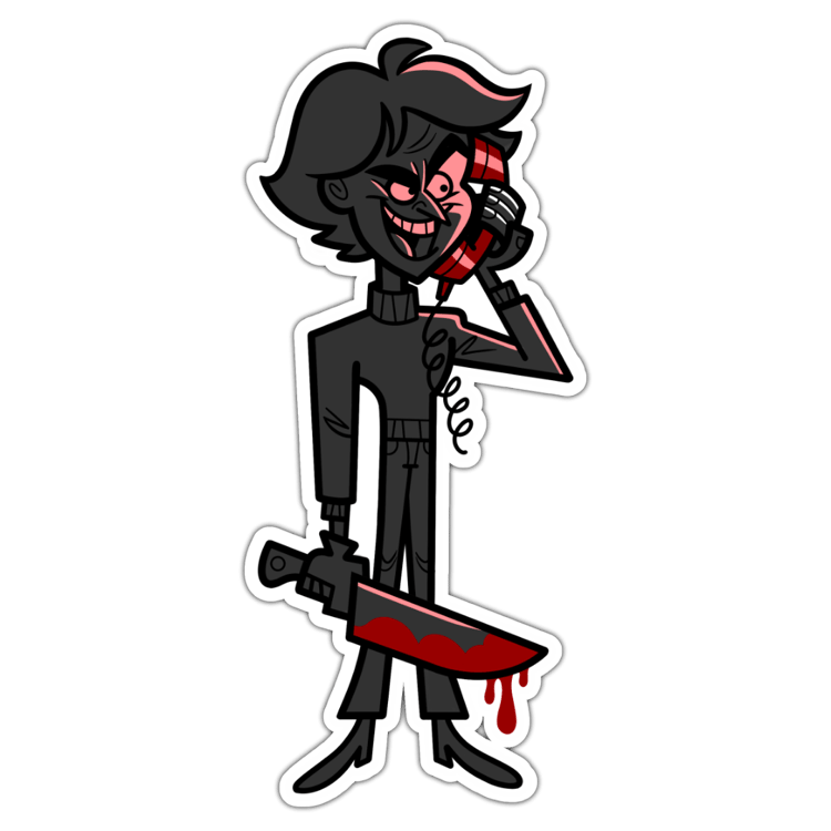 Black X-mas Sticker (4 inch height)