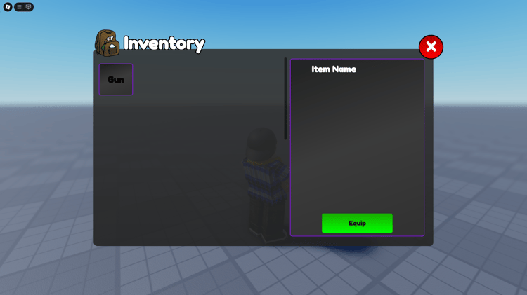 Fully customizable inventory interface for Roblox