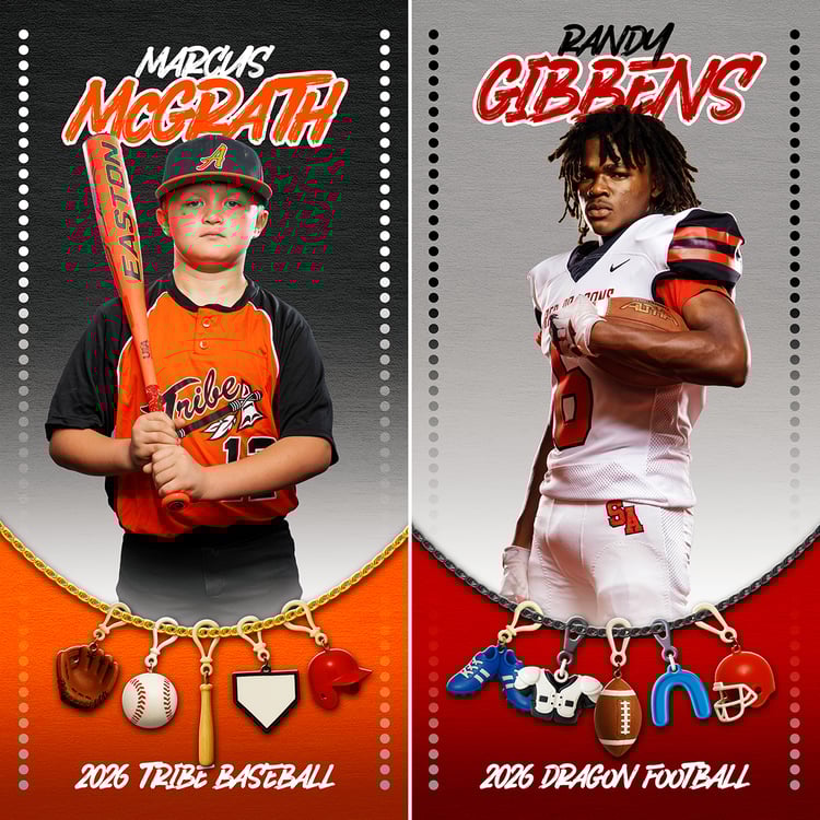 Customizable Digital Background, Photoshop Files, Keychain Charms, Lucky Charms, Photography, Sports, Schools, Athletes, Teams, T&I, Volume Photography, Workflow Tools for Photographers