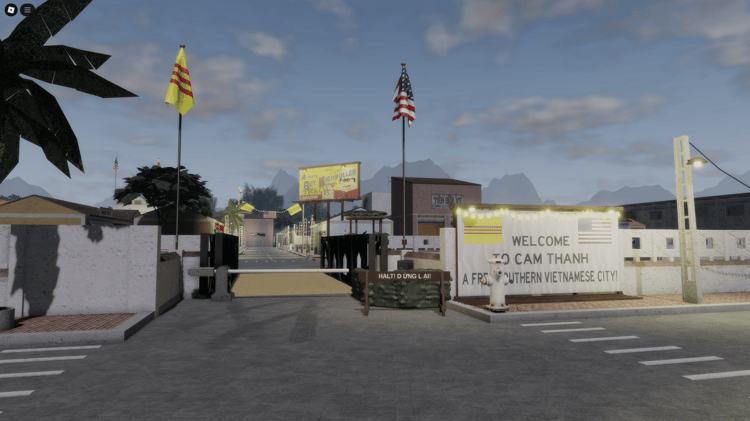Southern Vietnamese town layout allied with U.S. forces