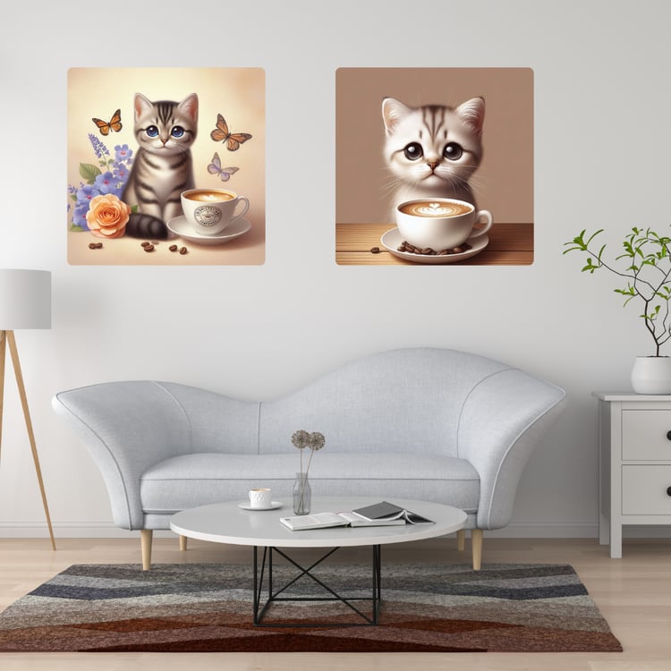 Cute cat coffee illustration  Funny cat coffee art  Adorable cat and coffee cartoon  Playful kitten coffee design  Cozy coffee lover cat print  Coffee-themed animal artwork  Cat enjoying coffee poster  Whimsical feline coffee image  Humorous cat and coffe